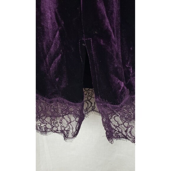 A Pea In The Pod Women's Maternity‎ Lace Hem Velvet Dress Purple M Whimsygoth - Picture 5 of 8